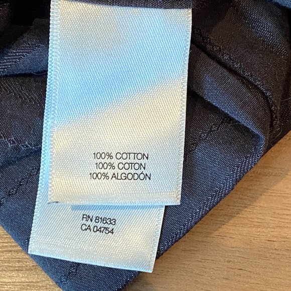 3 for 20$, Kenneth Cole Men 100% Cotton Black Stripe Button Up Shirt Size XL - Picture 7 of 9